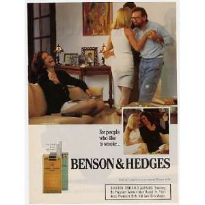  1989 Benson & Hedges Cigarette Couple Dancing Print Ad 