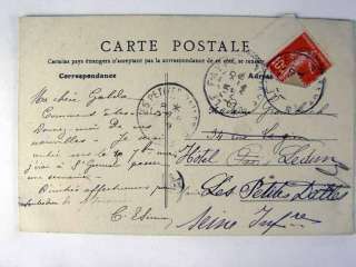 This is an old, original postcard from France. The card measures 5.5 x 