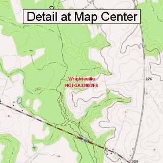   Topographic Quadrangle Map   Wrightsville, Georgia (Folded/Waterproof