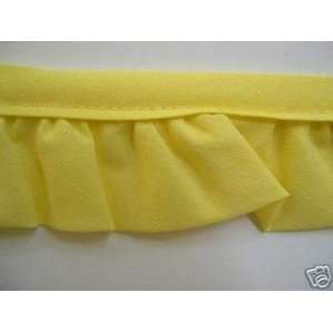   Yellow Ruffled Quilt Binding Trim 2 Inch Wri