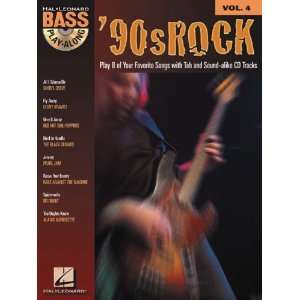  Hal Leonard 90s Rock Bass Play Along Series Book with CD 