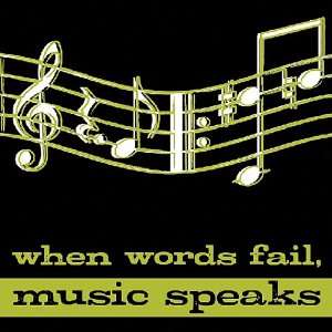  When Words Fail Music Speaks Canvas Reproduction