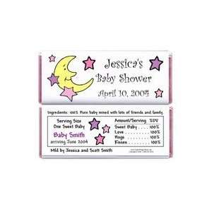    BS200g   Baby Shower Girl Moon Stars Candy Bar Wrappers Baby