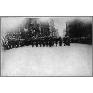  Photo Police parade, New York City Winners of medals for 