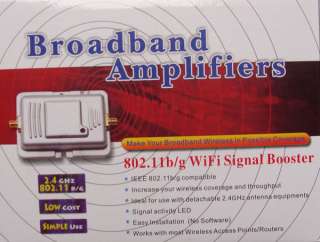 New 2.4GHz IEEE 802.11b/g WiFi Signal Broadband Amplifiers Booster 1W