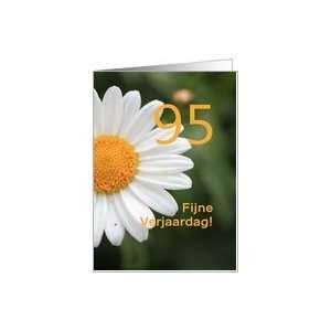 95th Birthday card in Dutch, white daisy Card Health 