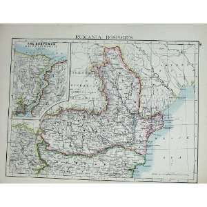  Johnston World Maps 1895 Turkey Bulgaria Bosporus Black 
