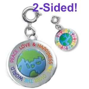  CHARM IT© 3d 2 Sided Colorful Pop Out Globe World Peace 