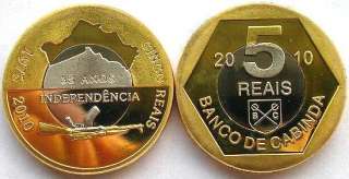 Cabinda 2010 35 Years of Independence Bimetal Coin,UNC  