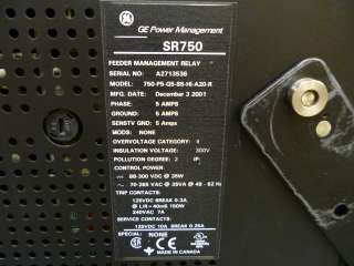 General Electric SR750 Feeder Management Relay  