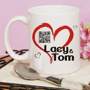  Personalized Romantic Message Barcode Coffee Mug
