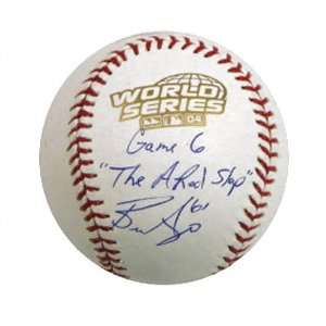   Arroyo Autographed Baseball with Game 6 the Arod Slap Inscription