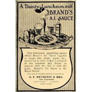  1907 Ad Kraft Foods A1 Sauce G F Heublein & Brother 