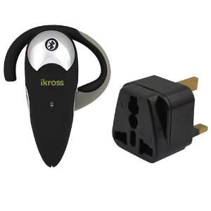  iKross Wireless Bluetooth Handsfree Headset + US/ UK/ EU 