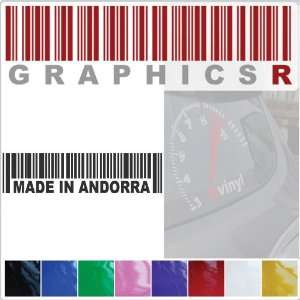   Decal Graphic   Barcode UPC Pride Patriot Made In Andorra A306   Blue