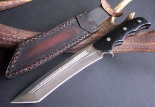 Sharp Large Heavy Full Tang Micarta Handle Jungle Camp Bowie Hunting 