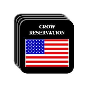  US Flag   Crow Reservation, Montana (MT) Set of 4 Mini 