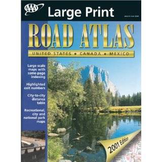 AAA 2001 Large Print Road Atlas by AAA ( Paperback   Nov. 1, 2000 