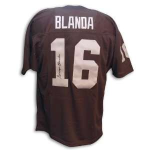  Signed George Blanda Jersey   Throwback Black Sports 