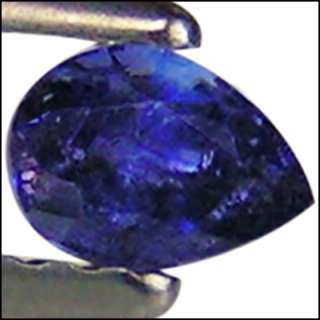 Certified 0.42 ct Stunning Natural Benitoite Pear Cut Unheated Violet 