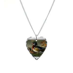  Necklace Heart Charm Wood Ducks Artsmith Inc Jewelry