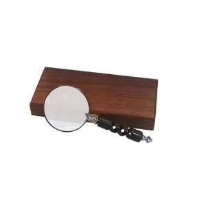    Magnifying Glass with Wood Box   Brown Handle