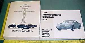 1992 FORD THUNDERBIRD MERC COUGAR XR7 SERVICE MANUALS  