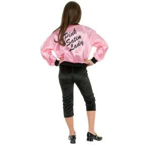 Charades Costumes CH00332 S Childrens Pink Satin Ladies Jacket Costume 