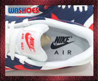 2012 Nike Air Max 1 Navy Acation Red White Blue Royal USA US 6~12 nib 