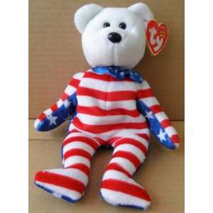  TY Beanie Babies Liberty Bear Stuffed Animal Plush Toy   8 