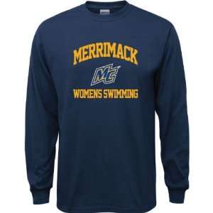  Merrimack Warriors Navy Youth Womens Swimming Arch Long 