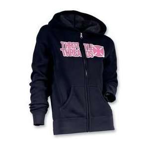  Throttle Threads Womens Magness Hoodie   Small/Black 