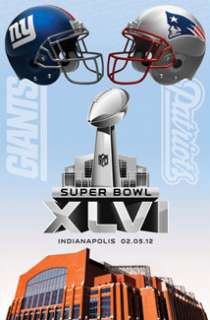 Super Bowl XLVI DUELLING HELMETS New England Patriots, NY Giants 