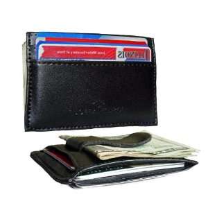  Joseph Abboud Money Clip Wallet   Black Leather Card Case 