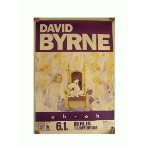 David Byrne Concert Tour Poster The Talking Heads