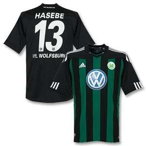  11 12 VFL Wolfsburg Away Jersey + Hasebe 13 Sports 
