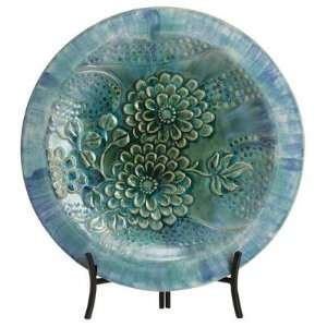  CBK 2 Piece Embossed Flower and Dot Design Charger Set 