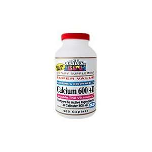  21st Century Vitamins Calcium 600 mg + Vitamin D Caps, 400 