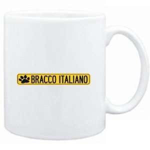  Mug White  Bracco Italiano PAW . SIGN / STREET  Dogs 