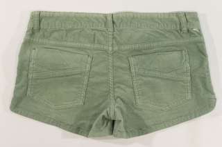 Womens Billabong Walk On Corduroy Jean Shorts Green Multiple Sizes 