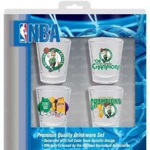  Boston Celtics 2008 NBA Champions 4 Pack Shot Glass Set 