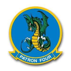  US Navy Patron Four Squadron Decal Sticker 3.8 6 Pack 
