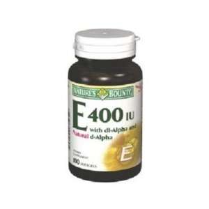   Bounty Vitamin E 400iu w/dl Alpha & Natural d Alpha Softgels 100