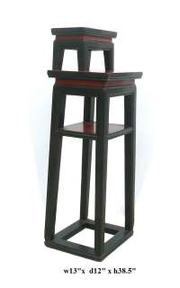 Chinese Black & Red Narrow Side Table Stand s2384v  