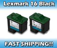 2x Lexmark 16 10N0016 ink cartridge blk #16 X1240  