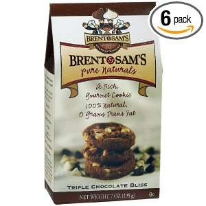 Brent & Sams Pure Naturals Cookies, Triple Chocolate Bliss, 7 Ounce 