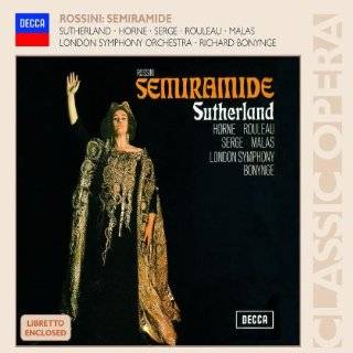 Rossini Semiramide by Gioachino Rossini, Richard Bonynge, London 