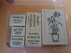 STAMPIN UP   ALWAYS IN MY THOUGHTS rubber stamps EASTER LILLY GET WELL 
