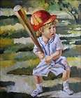 baseball oil painting  