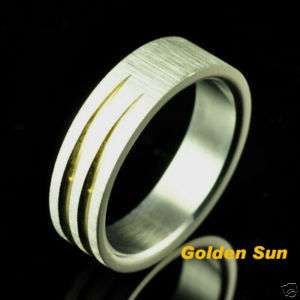 Stainless Steel Ring Fancy Golden 63MM Size 10.25 N2620  